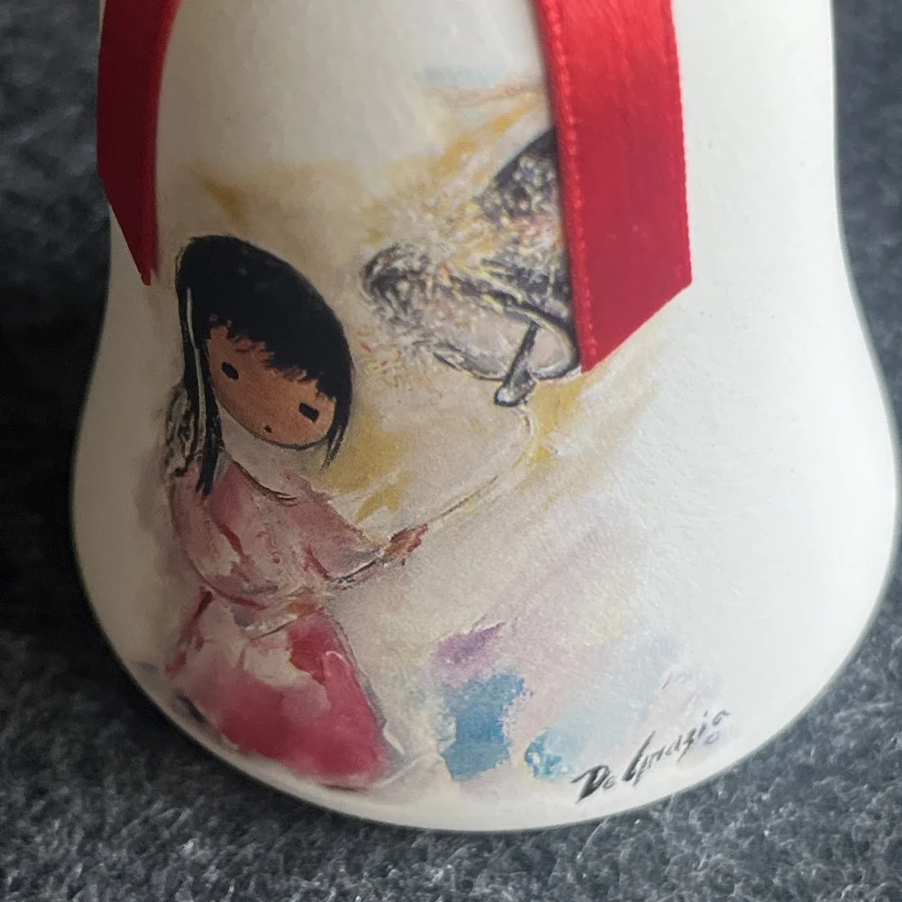 Vintage 2005 De Grazia Annual Limited Edition Ornament Christmas Bell SIGNED